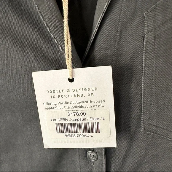 Bridge & Burn The Lou Utility Jumpsuit NWT NEW Large Slate - Picture 6 of 13